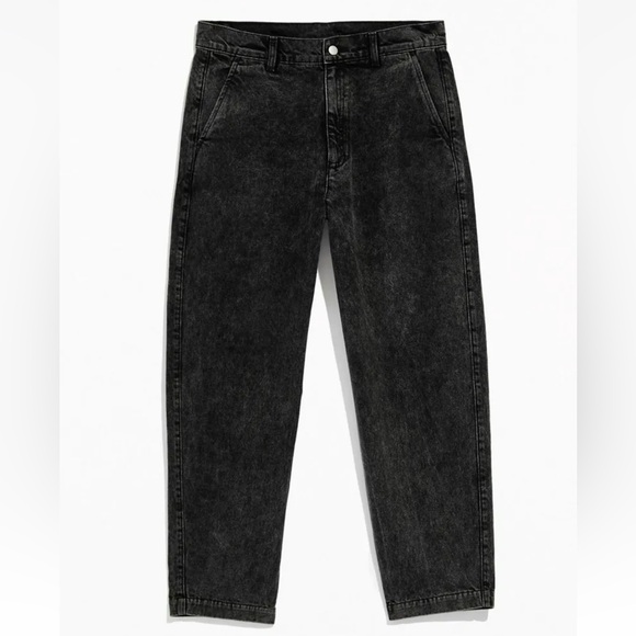 NWT $129 LAZY OAF JEANS Tokyo Trouser Relaxed Tapered in Black - Picture 1 of 2